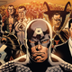 The Illuminati and Captain America at the end of New Avengers #1.